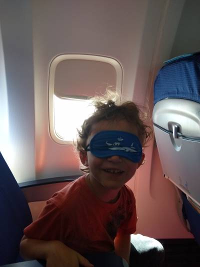 Nathaniel loved the sleeping mask and wore it every night of the trip!